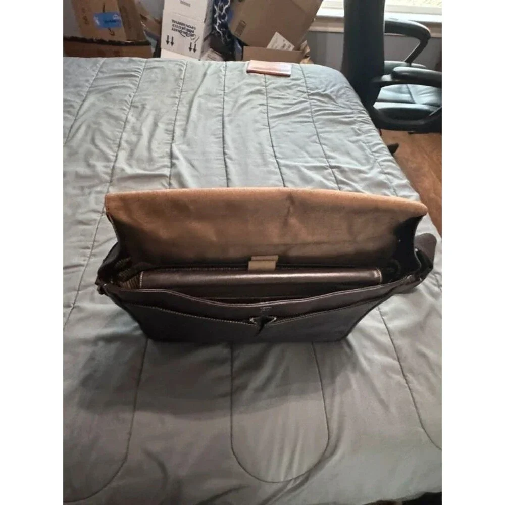Pyper Turner Leather Briefcase & Matching Executive Padfolio Set